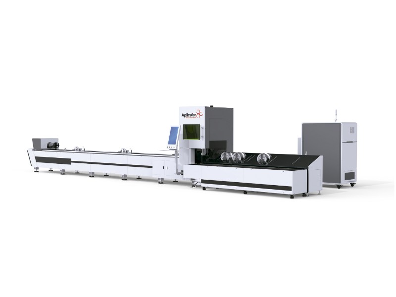Máquina de corte a laser de tubo de metal com duas séries de mandril